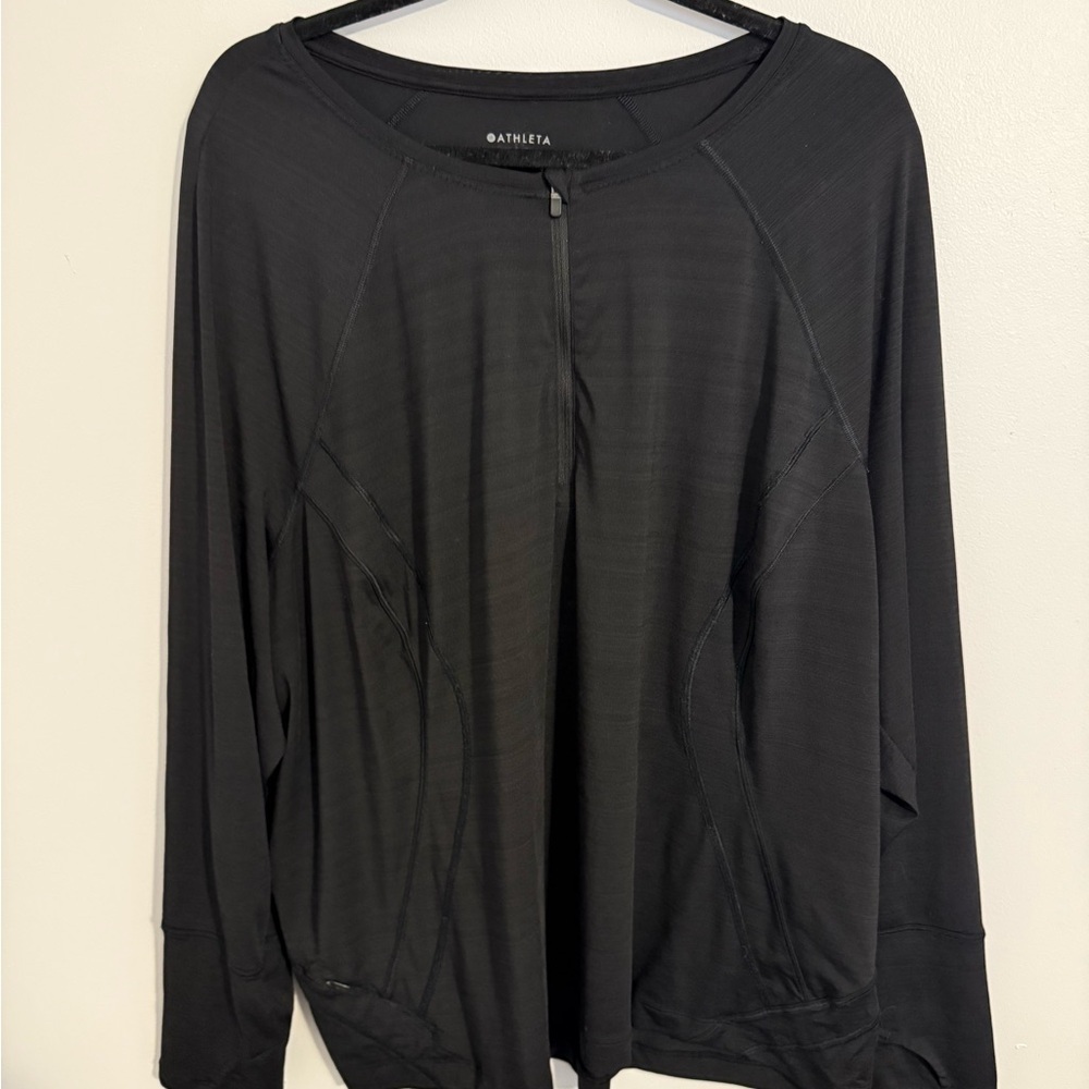 Athleta Charcoal Long Sleeve Shirt